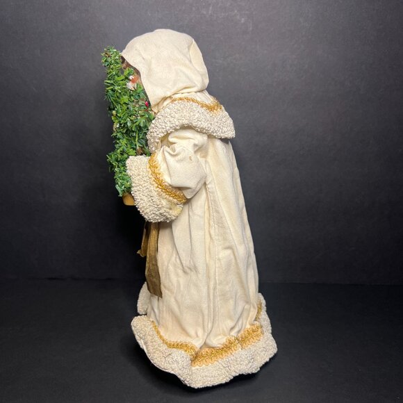 Vintage Midwest Imp. Decorative Hooded Santa Claus Christmas Tree Topper 9.75" - Picture 4 of 10